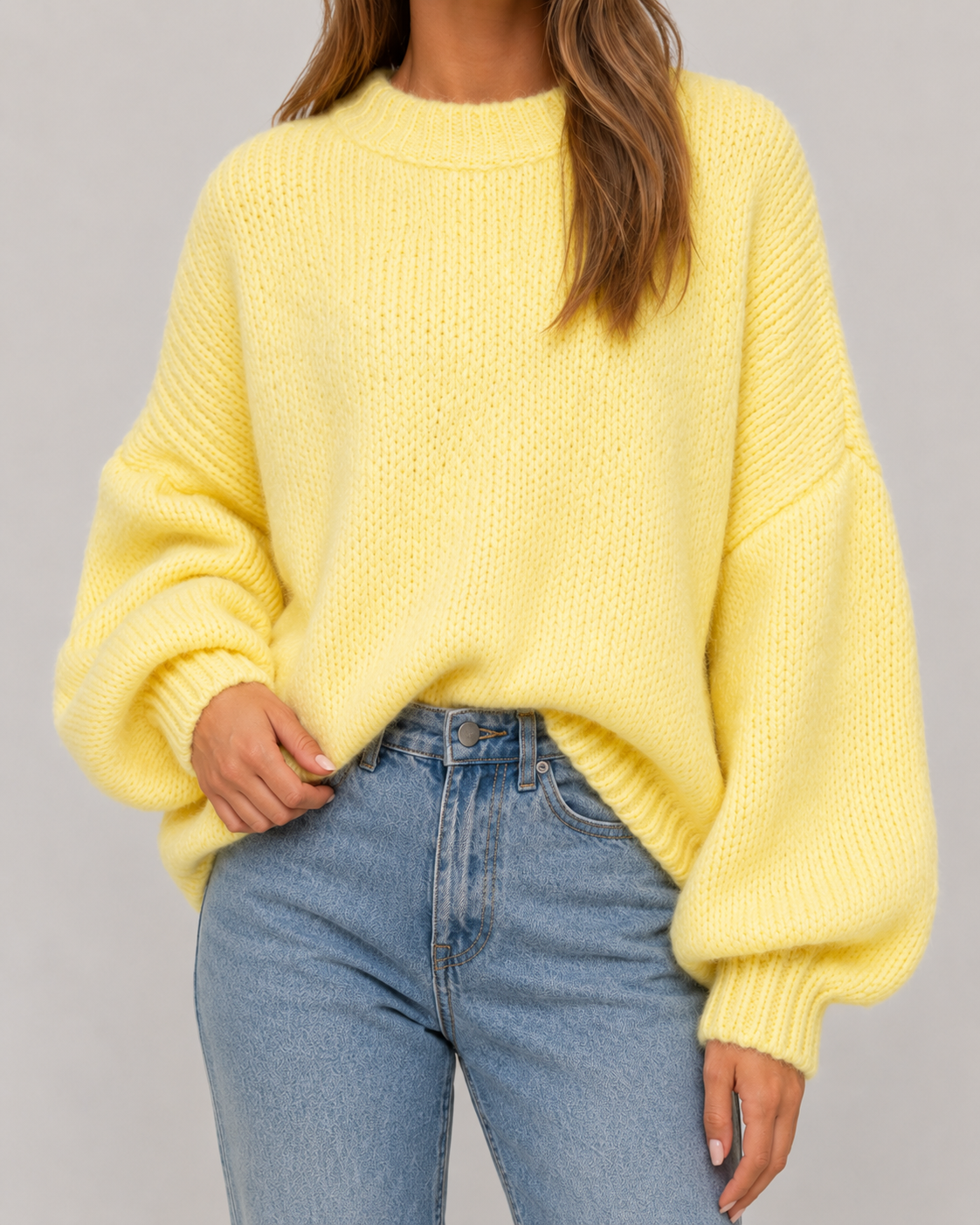 Maglione Donna Oversize in Maglia Grossa