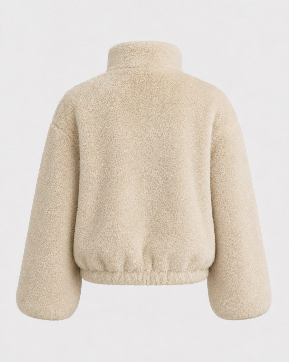 Giacca Teddy Donna Corta con Collo Alto