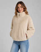 Giacca Teddy Donna Corta con Collo Alto