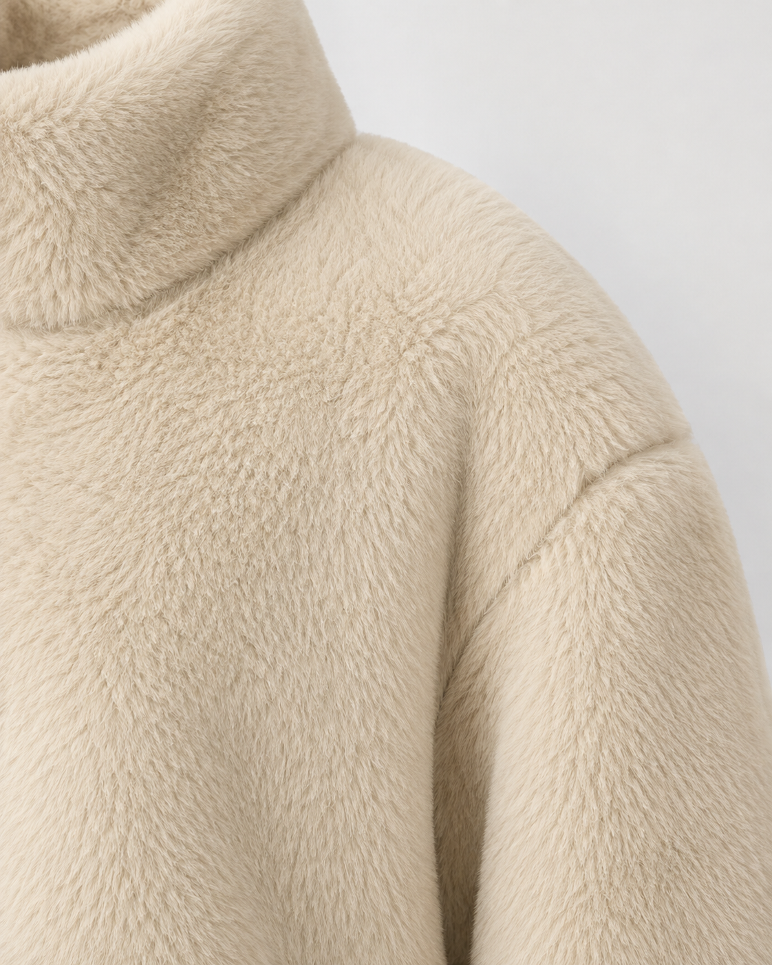 Giacca Teddy Donna Corta con Collo Alto