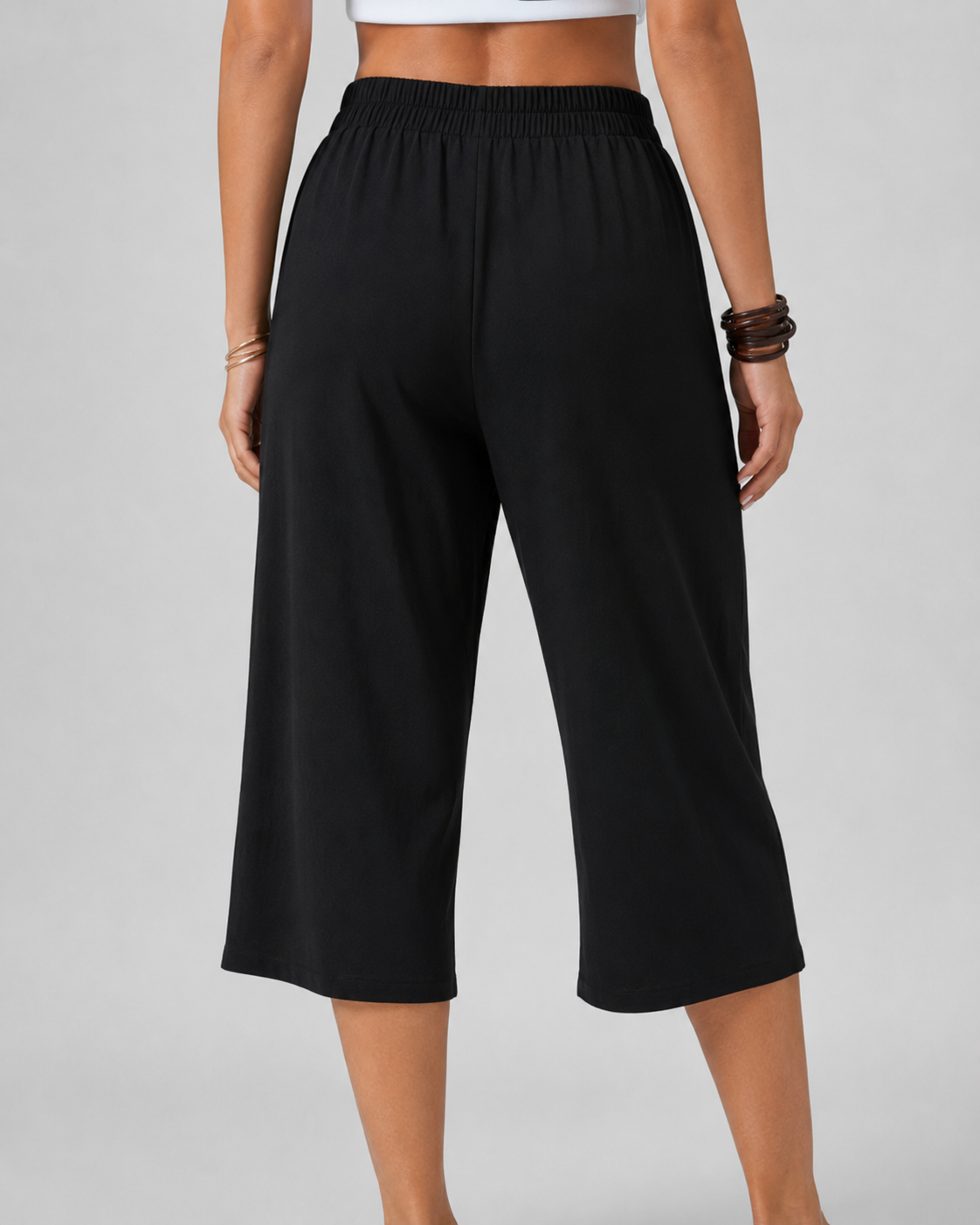 Pantaloni Capri Donna a Gamba Larga