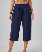 Pantaloni Capri Donna a Gamba Larga