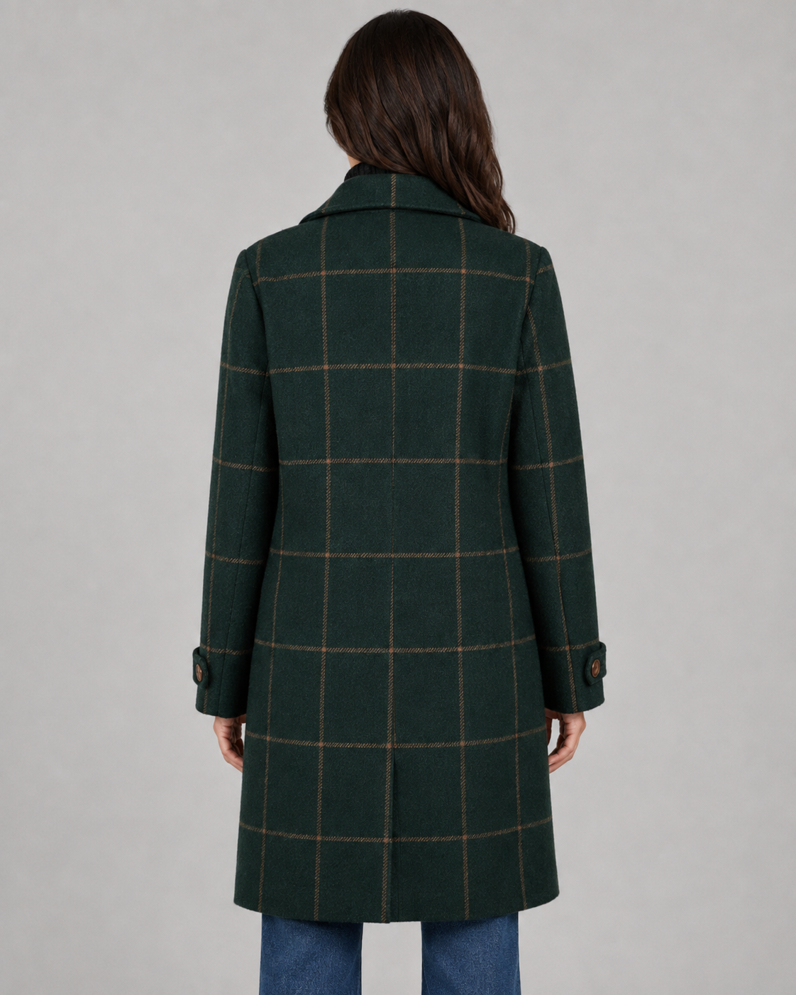 Cappotto Lungo Donna Sartoriale a Quadri