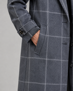 Cappotto Lungo Donna Sartoriale a Quadri