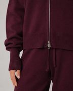 Cardigan Donna in Maglia con Zip e Collo Alto