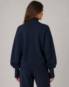 Cardigan Donna in Maglia con Zip e Collo Alto