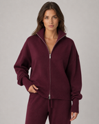 Cardigan Donna in Maglia con Zip e Collo Alto