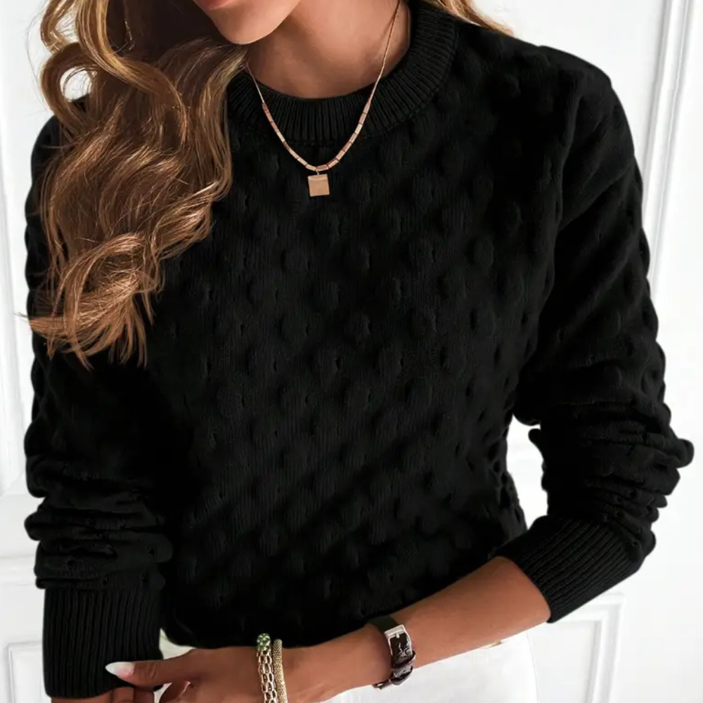Maglione Donna in Cashmere a Trecce con Girocollo