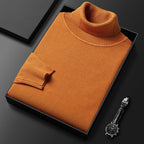 Dolcevita Uomo in Misto Cashmere con Finiture a Coste
