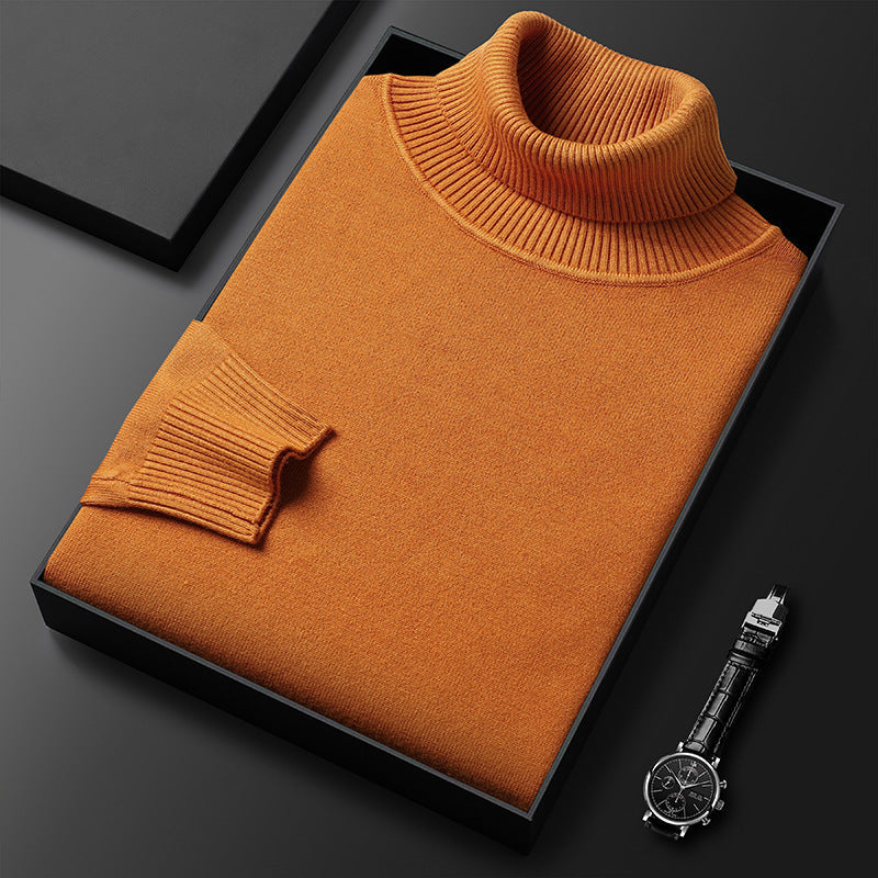 Dolcevita Uomo in Misto Cashmere con Finiture a Coste