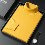 Dolcevita Uomo in Misto Cashmere con Finiture a Coste