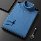 Dolcevita Uomo in Misto Cashmere con Finiture a Coste