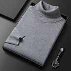 Dolcevita Uomo in Misto Cashmere con Finiture a Coste