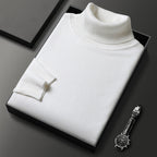 Dolcevita Uomo in Misto Cashmere con Finiture a Coste