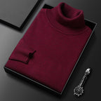 Dolcevita Uomo in Misto Cashmere con Finiture a Coste