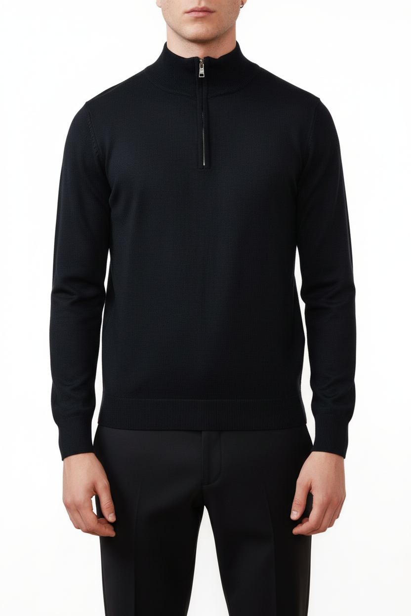 Maglione Valenci Halfzip con Stretch e Collo Regolabile