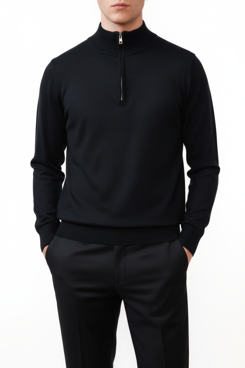 Maglione Valenci Halfzip con Stretch e Collo Regolabile