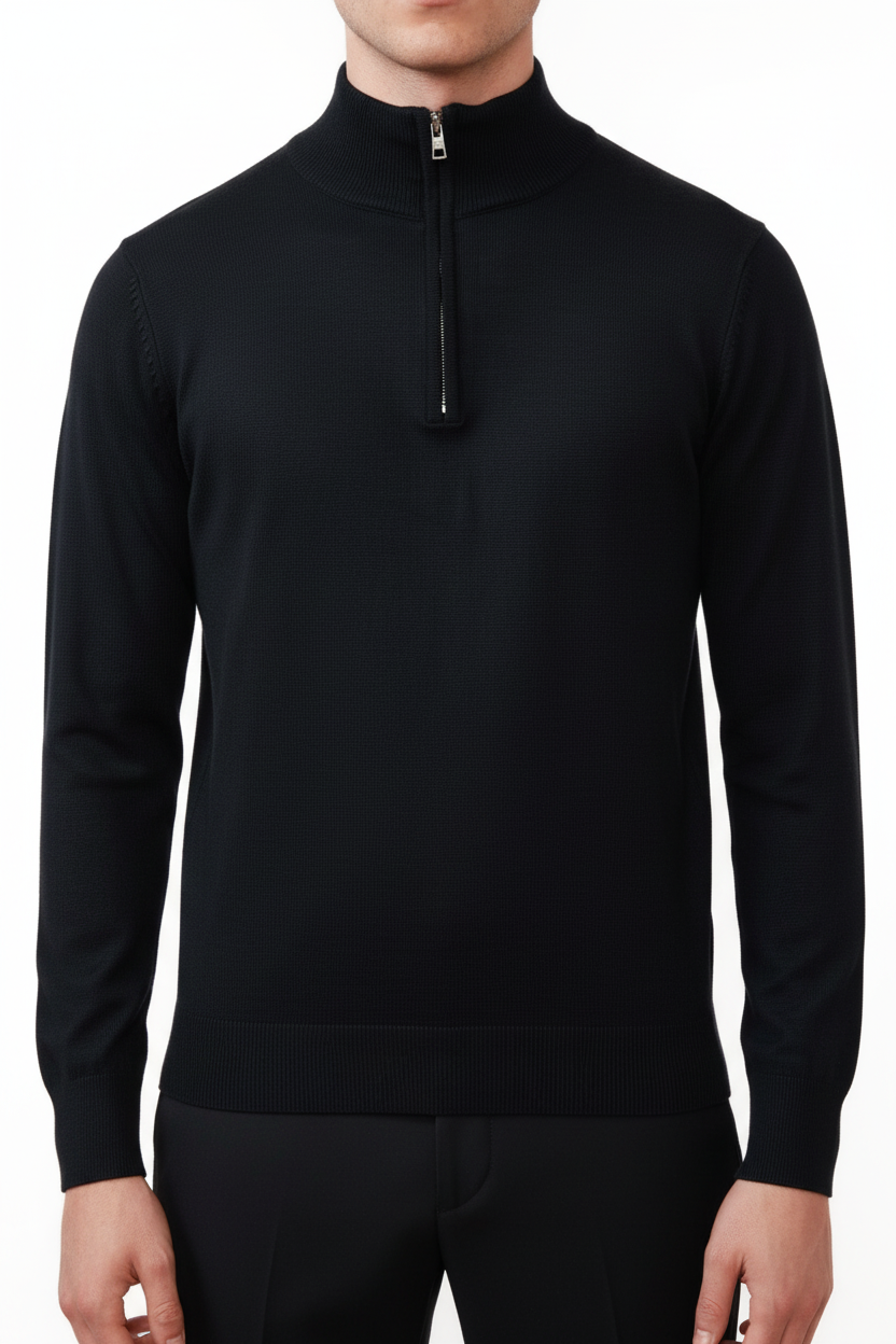 Maglione Valenci Halfzip con Stretch e Collo Regolabile